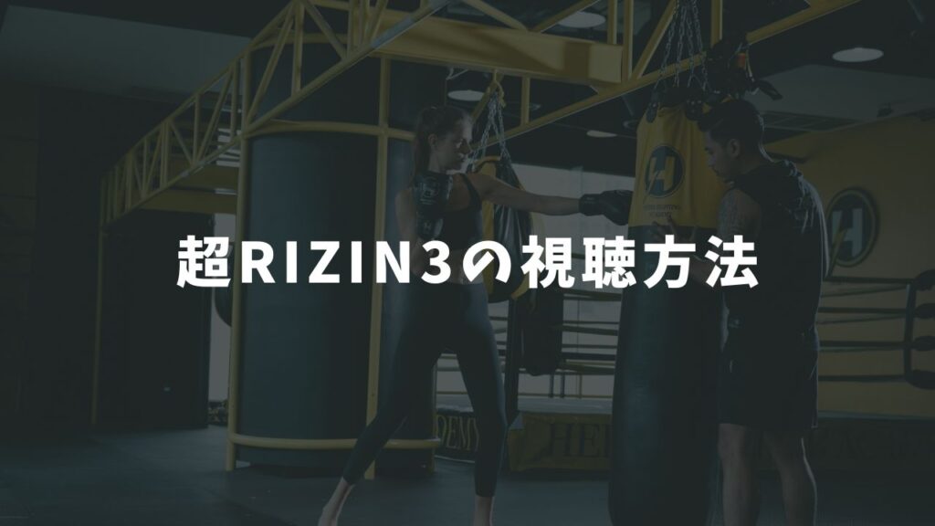 超RIZIN3の視聴方法